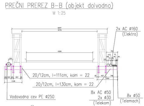 Prečni prerez črevesja v trebuhu