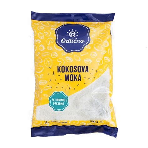 Mleta kokosova moka v skledi