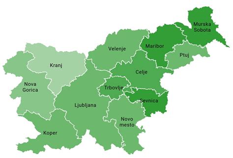 Zemljevid Mestne občine Novo mesto z označenimi lokacijami, kjer so na voljo podporne točke za dojenje.