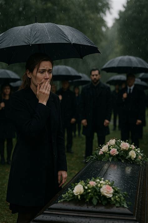 ženska na pogrebu