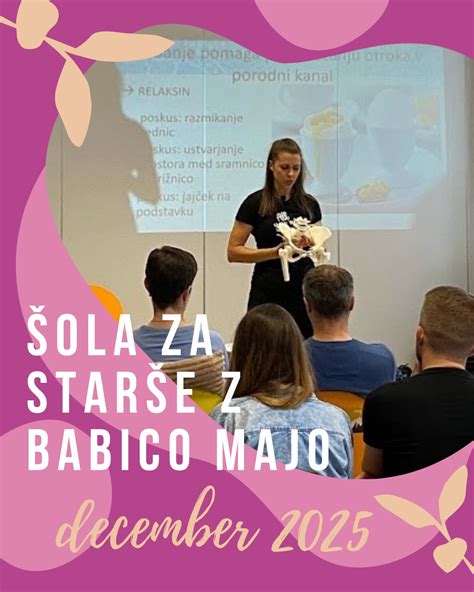 Nosečnica in partner na predavanju v šoli za starše