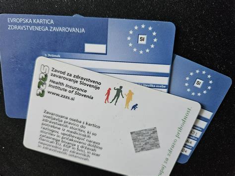 Ilustracija Modre evropske kartice zdravstvenega zavarovanja