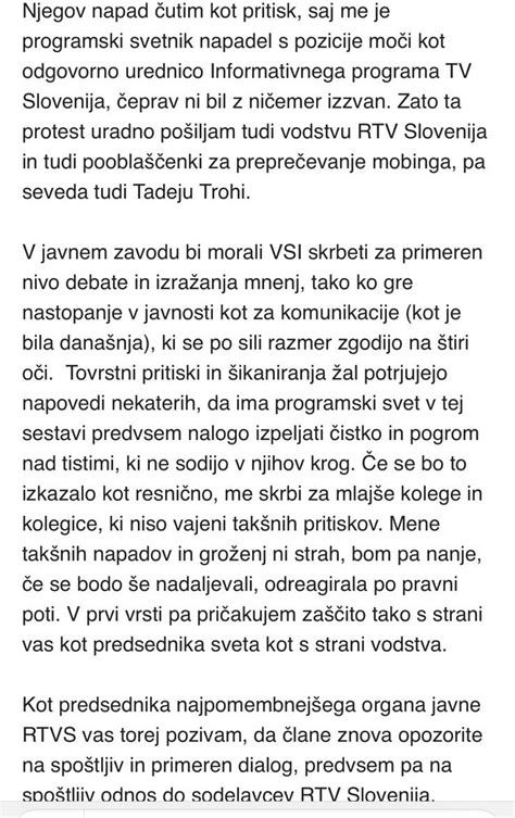 Diagram prikazuje strukturo informativnega programa TVS