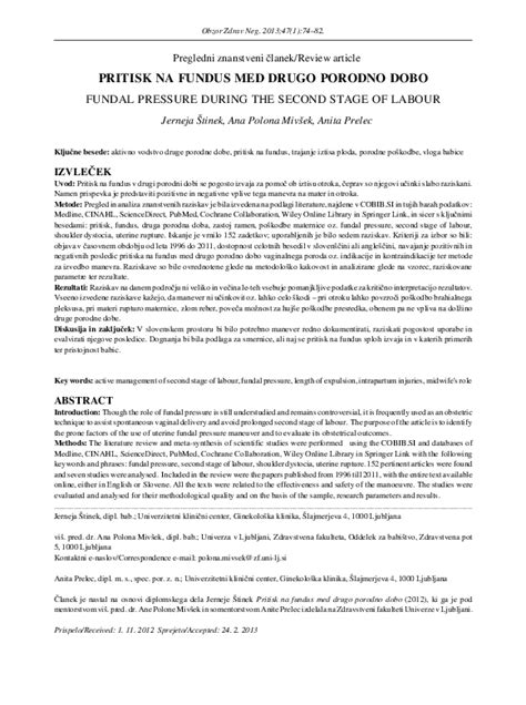 Prikaz fizioloških sprememb med prvo porodno dobo