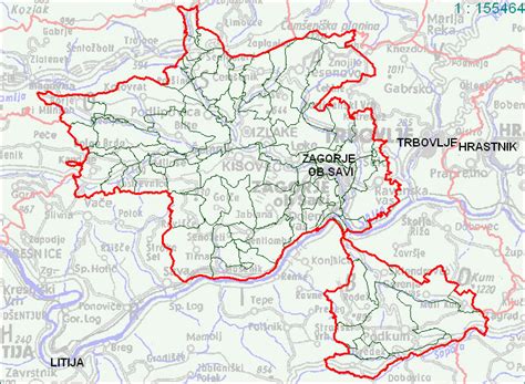 Zemljevid Občine Zagorje ob Savi