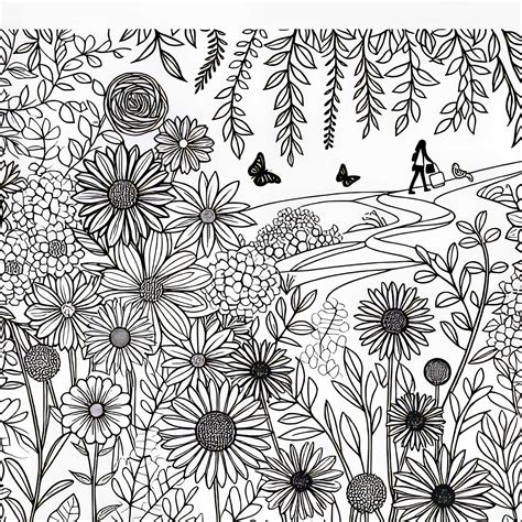 Nosečnica v cvetličnem vrtu