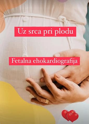 Ultrazvočni prikaz srca ploda v zgodnji nosečnosti