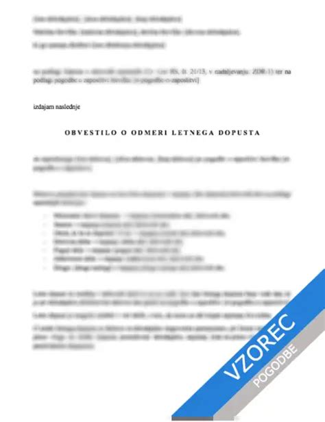 Prikaz pravice do letnega dopusta med odsotnostjo