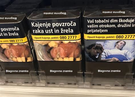 Primeri slikovnih opozoril na škatlicah cigaret