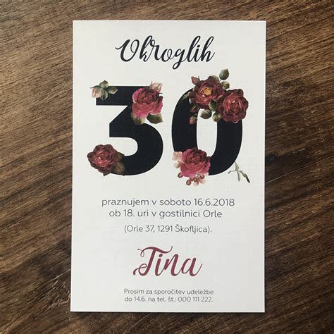 30. rojstni dan - praznovanje