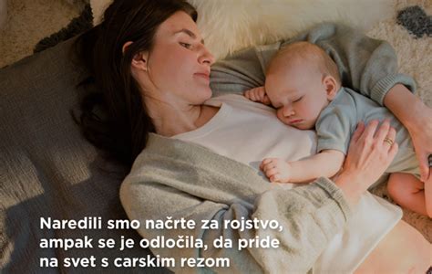 Diagram, ki prikazuje razliko med vaginalnim porodom in carskim rezom