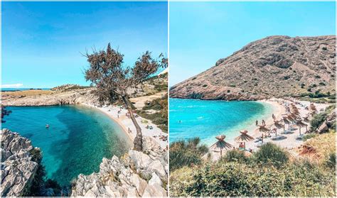 Slika plaže na Krku z družino, ki uživa v sončnem dnevu