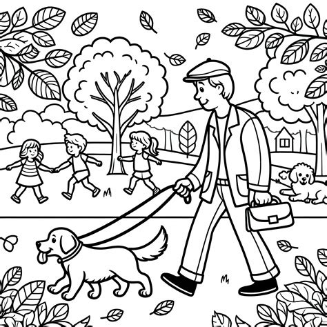 Ilustracija para, ki se sprehaja po parku