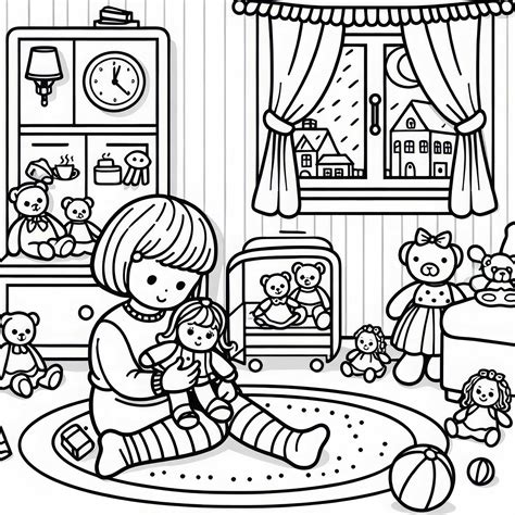 Otrok, ki se igra s pobarvanko