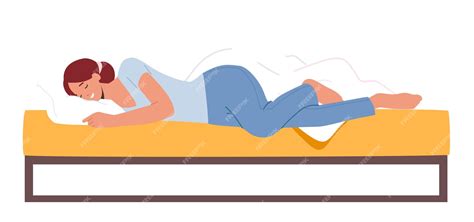 Nosečnica, ki spi na boku z blazino med nogami.