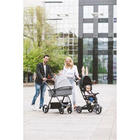 otroški voziček 3v1 z lupinico in košaro