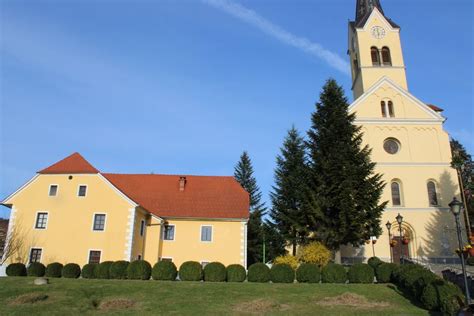 Panorama občine Veržej s cerkvijo sv. Mihaela