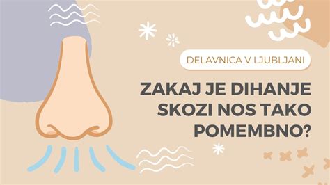 Infografika o pomembnosti dihanja skozi nos