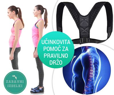 Infografika prikazuje pravilno držo med stanjem in hojo.