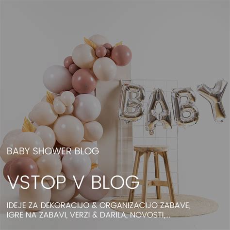 Okrasitev prostora za baby shower
