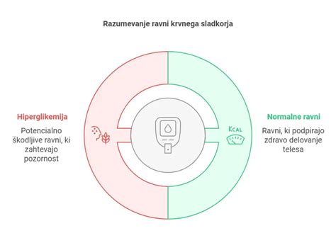 Grafikon z vrednostmi krvnega sladkorja