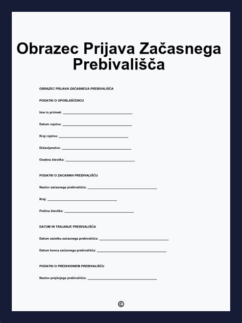 Obrazec za vlogo s poudarjenimi polji