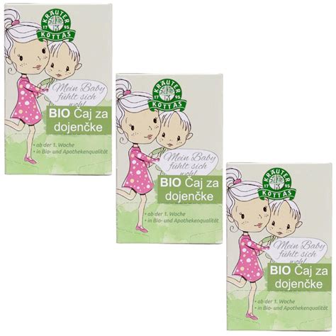 različni nesladkani čaji za dojenčke