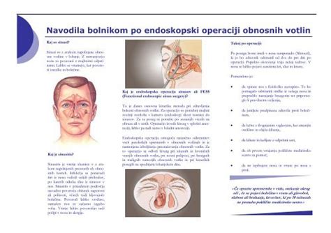 Diagram anatomije nosu in obnosnih votlin