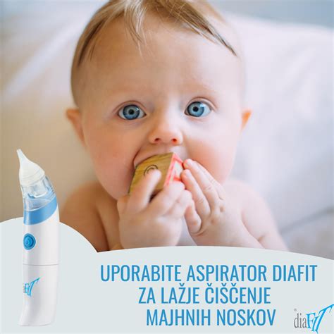 Ilustracija dojenčka, ki ima zamašen nosek in ima težave pri pitju iz stekleničke