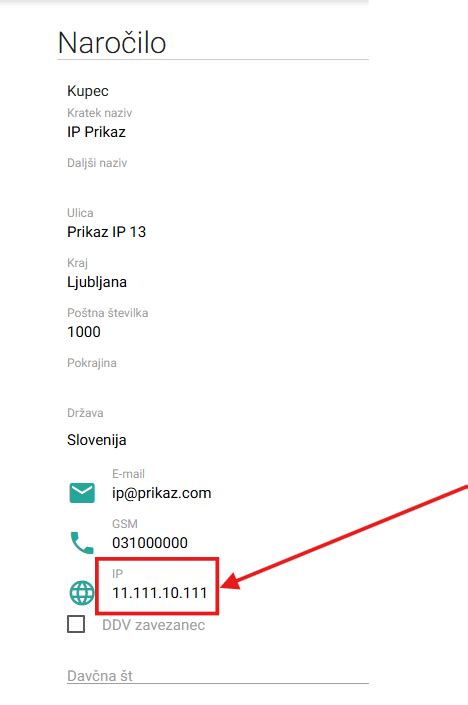 Naročilo telegrama preko spletne aplikacije