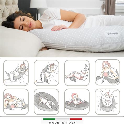 Nosečniška blazina v uporabi