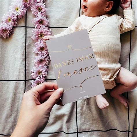 Baby milestone kartice za beleženje prvih mesecev