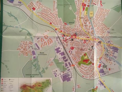Zemljevid Občine Grosuplje s poudarjenimi ključnimi lokacijami infrastrukture
