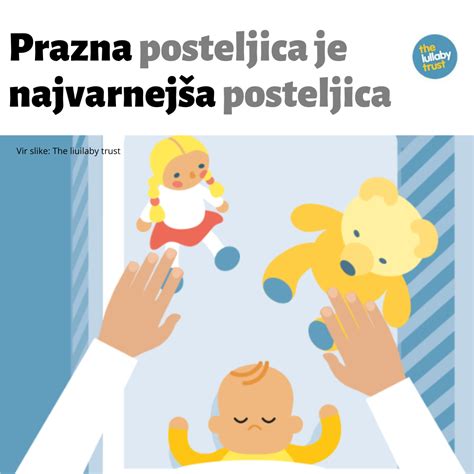 Simbol za varno spanje dojenčka - na hrbtu