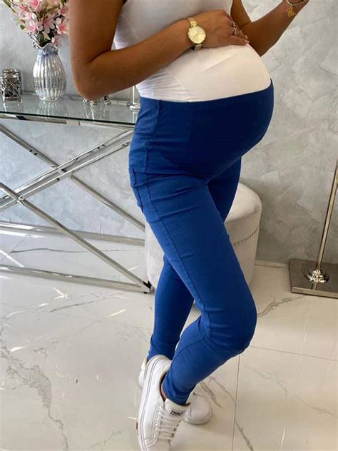 Nosečniške hlače z elastičnim pasom