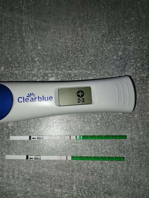 Nosečniški test s dvema črticama