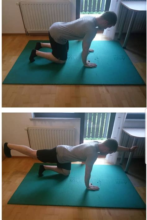 Diagram prikazuje pravilno izvedbo vaje za stabilizacijo trupa