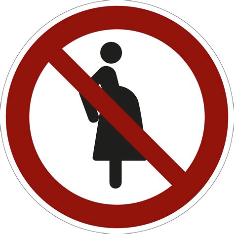 Simbol za prepovedano delo za nosečnice