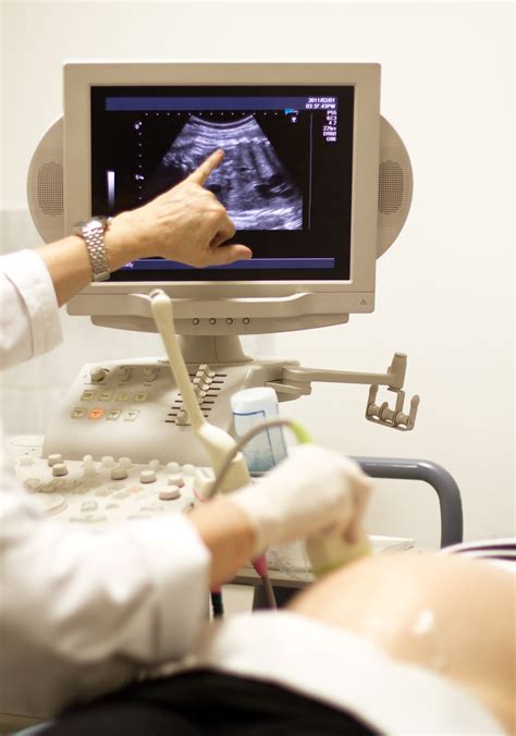 Prikaz ultrazvočnega posnetka maternične pregrade