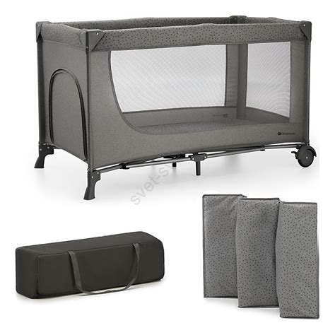 Zložena potovalna posteljica Kinderkraft LOVI s torbo