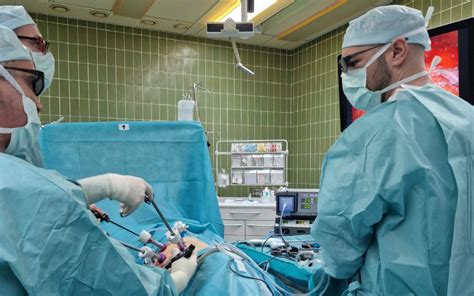 Infografika postopka histeroskopske odstranitve pregrade