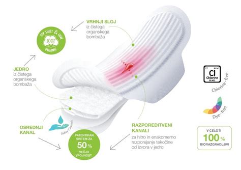 Slika različnih vrst higienskih vložkov, primernih za poporodno obdobje.