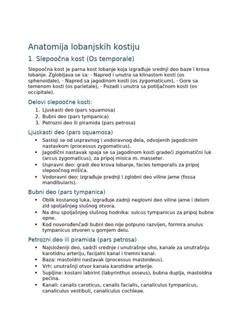 Shema zraščanja lobanjskih kosti