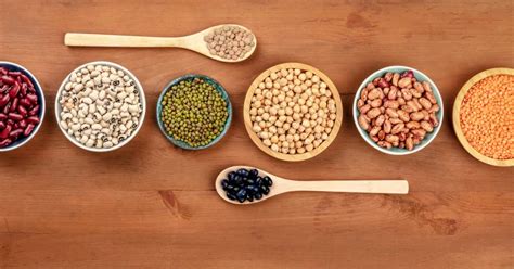 različne vrste stročnic - fižol, leča, čičerika