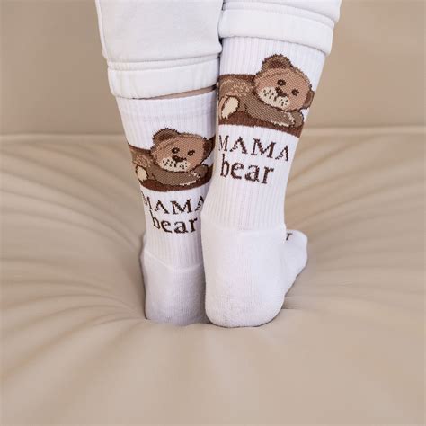 Nogavice z napisom Papa Bear in kartica praskanka