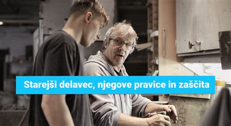 Diagram, ki primerja pravice starejšega delavca in delavca pred upokojitvijo