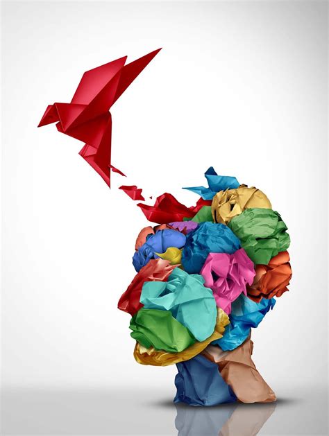 Ilustracija možganov z aktivnimi obema polotoma