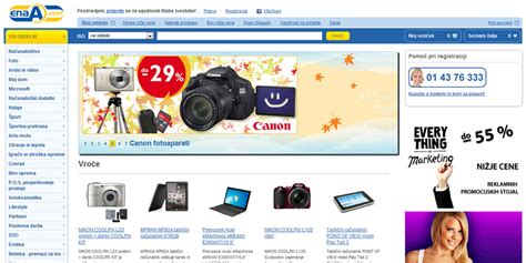 zaslon spletne trgovine z otroško opremo