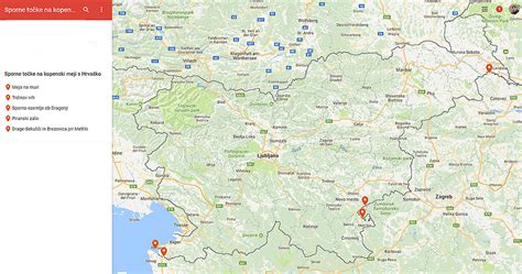 Zemljevid s predlaganimi izletniškimi točkami