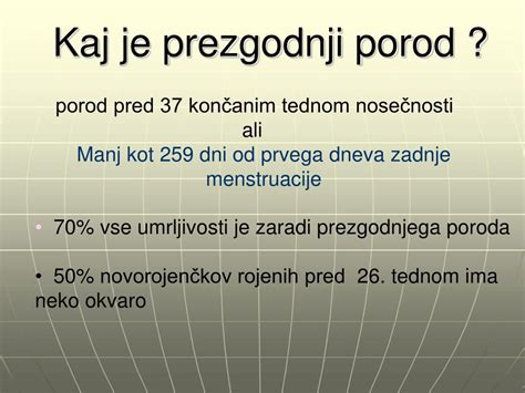 Infografika prikazuje ključne dejavnike tveganja za prezgodnji porod